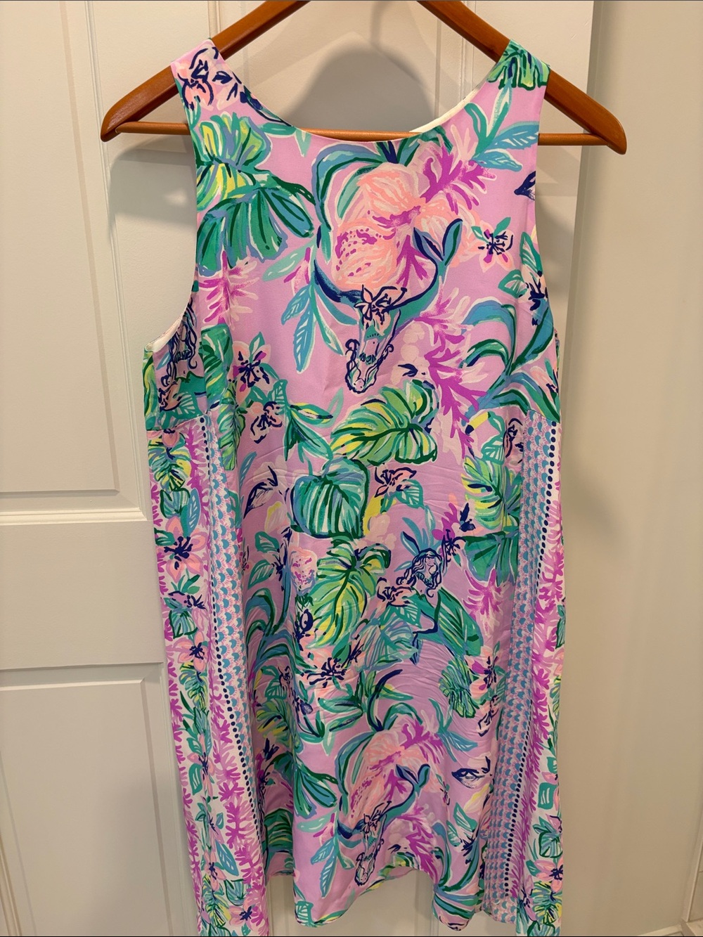 Lilly Pulitzer Violet Green and Blue mermaid silk shift